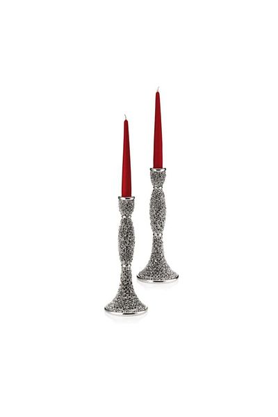 Argento Silver Suport de lumânare placat cu argint cu trandafir