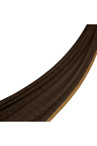 ipekevi Four Seasons Brown Monogram Shawl