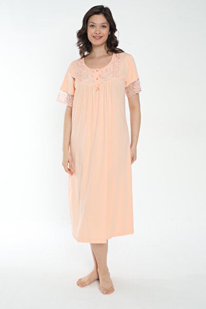 MİSS LOLİTA قميص نوم نسائي مقاس كبير برقبة على شكل حرف V شق مصنوع من القطن بن...