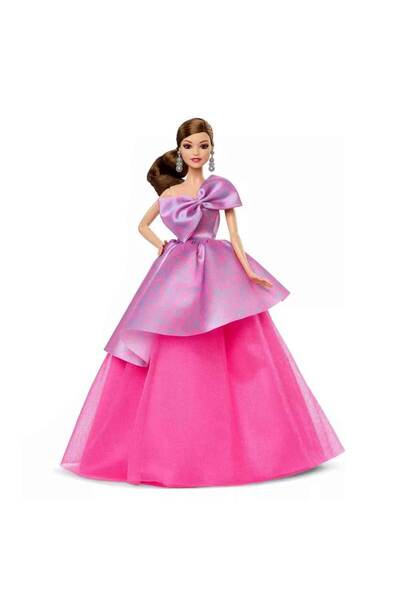 Barbie Doğum Günü Bebeği HJX01 - Fiyonk Elbiseli Barbie Jbj08