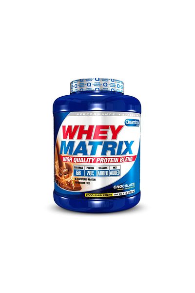 Quamtrax Whey Matrix Protein Blend, 31g Protein, 5Lbs, Chocolate, 56 Servings