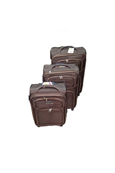 OEM Textile suitcase set, 4 wheels, size S/M/L, color Brown