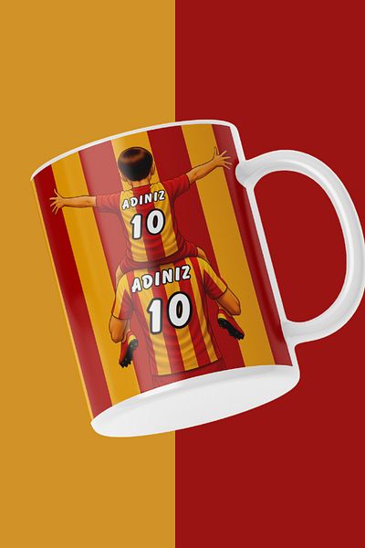 HobiShop Father Son Child Custom Name and Number Mug Coffee Cup