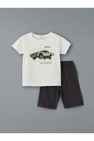 LC Waikiki Crew Neck Boys T-Shirt and Shorts