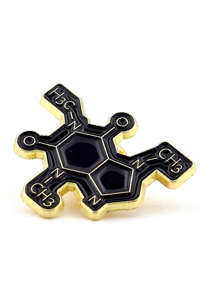 Solfera Dopamin Moleküler Yapı Kimyasal Formül Metal Pin Rozet RX015