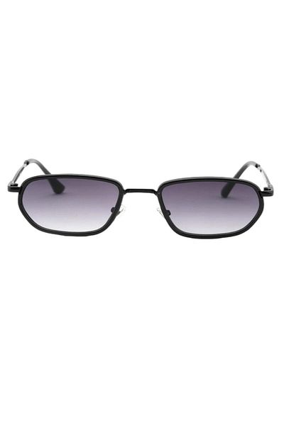 Merand Women's Black Oval Frame Sunglasses – Purple Gradient Glass