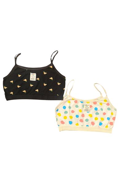 elmas kids 100% Cotton Children's 2-Pack Combed Cotton Bustier