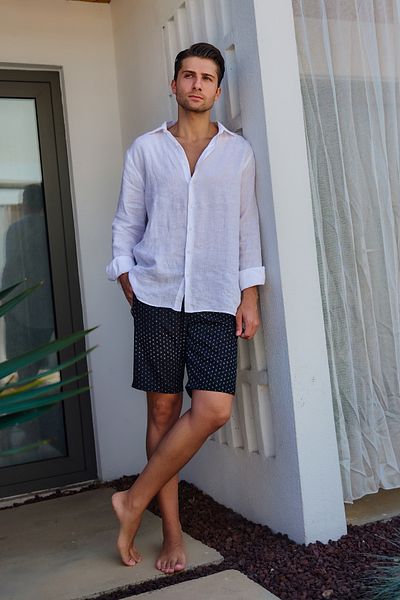 Remsa Mayo Κοντό ανδρικό μαγιό Sea Pool Monogram Rks-010 Μαύρο