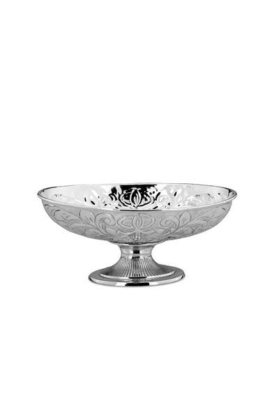 Hermann Bauer Fructiera argintata ovala broderie 30 cm