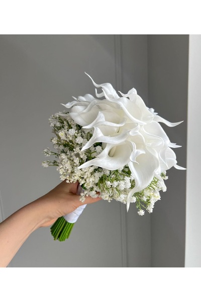 PRİYA JEWELERY Gelin Buketi, Islak Gala Cipsolu, Gelin Çiçeği, Damat Yaka Çiç...