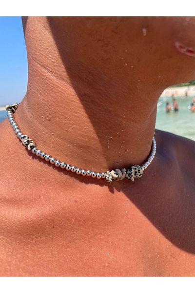 magıcgrange “Men's Necklace – Dalmatian Agate & Natural Stone – Energy and Style”