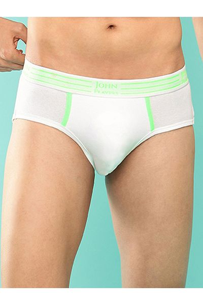 John Player By Styli Pack of 2 - Solid Briefs with Striped Waistband
