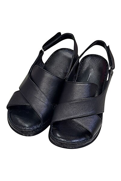 KAFKASLAR AYAKKABI Ежедневни меки сандали от естествена кожа с велкро закопчалки