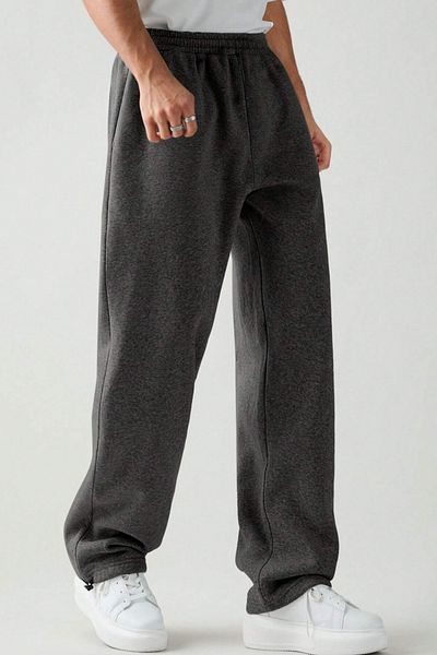 BSBSPOR Loose Baggy Adjustable Long Summer Sweatpants Men Women Gray Black Smoked