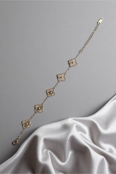 Diamara Designs Clover Women's Steel Bracelet Five