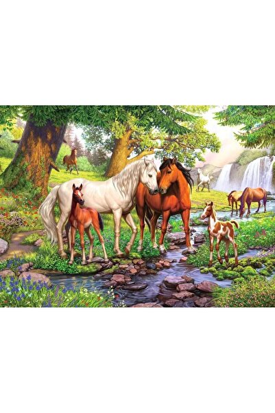 RAVENSBURGER 300 Parça Horses by the Stream Puzzle