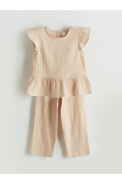 LC Waikiki Basic Girl's Blouse and Trousers 2-Pack
