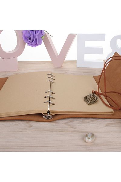 Wolawood Handmade Leather Cover Notebook and Special Pen Set Vintage Nostalgic Diary, Agenda Special Day Gift