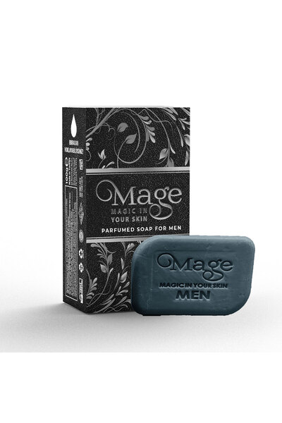 Mage Cosmetics صابون طبيعي معطر للرجال 100 جرام، علبة واحدة من الصابون كهدية