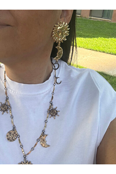 bijuxbymrv ZR Modeli Güneş Ay Küpe