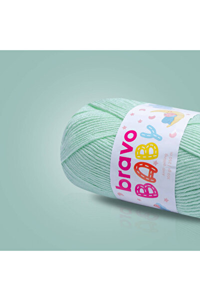 Bravo Lână pentru bebeluși anti-pilling 100 gr 250 metri (cod de culoare: 310) Cyan