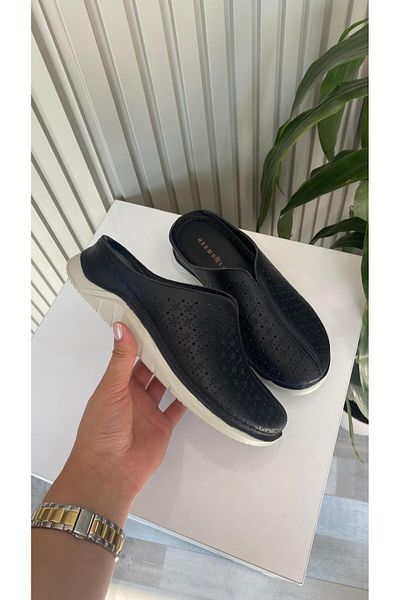 Hermones Mia Genuine Leather Closed Front Orthopedic Women's Slippers
