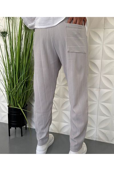 WENMİNG Ottoman Fabric Boyfri̇end Lycra Men's Trousers