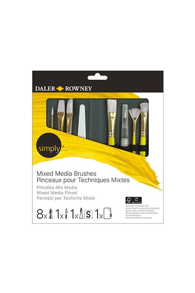Daler Rowney Σετ πινέλων Simply Mixed Media με τσάντα 10 τεμαχίων