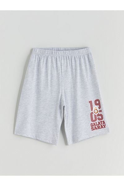 LC Waikiki Elastische Taille Galatasaray bedruckte Jungen-Pyjama-Shorts im 2er-Pack