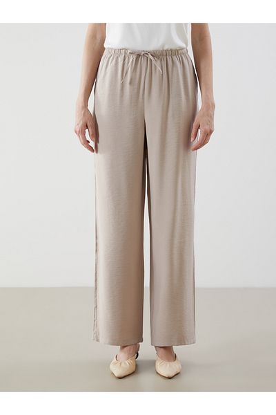 LC Waikiki Wide Leg Women's Trousers with Elastic Waist
