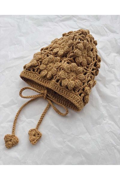 No Name Atelier Summer Vintage Design Baby Hat 100% Cotton Yarn