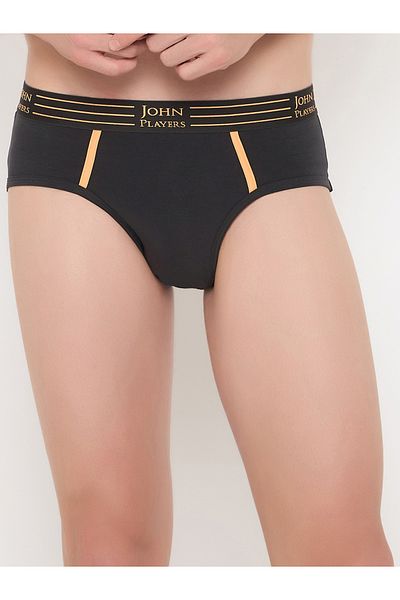 John Player By Styli Pack of 2 - Solid Briefs with Striped Waistband