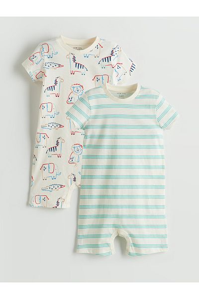 LC Waikiki Crew Neck Baby Boy Jumpsuit 2-Pack