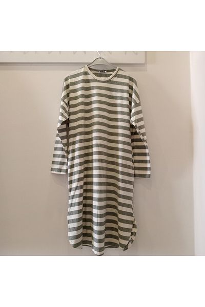 OceanGiyim Women's Summer Pocketed Striped Tunic