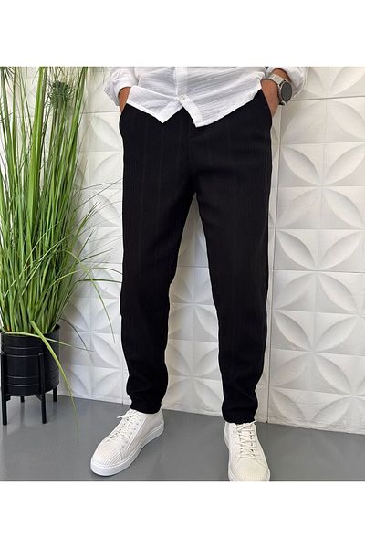 WENMİNG Ottoman Fabric Boyfri̇end Lycra Men's Trousers