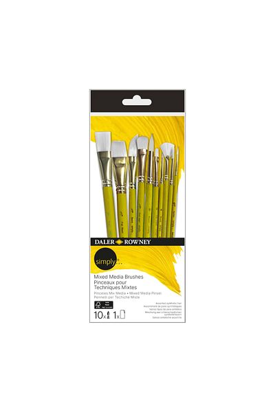 Daler Rowney Σετ πινέλων Simply Mixed Media 10 τεμαχίων