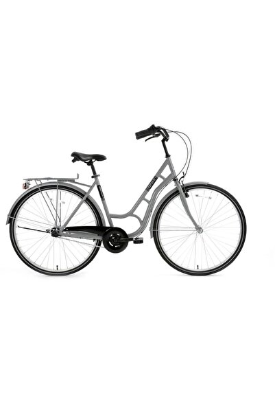 Bisan AMBIANCE KADIN ŞEHİR BİSİKLETİ 51CM V 28 JANT 3 VİTES GRİ SİYAH
