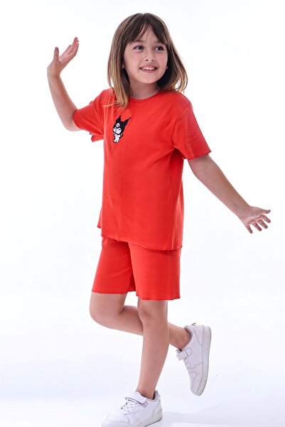 ZUZUNGA Ribana Beybi Overlock Detailed Kuromi Embroidered Top-Under Set