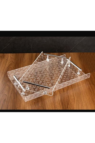 TOHFAT-AL MAIDAH Luxury Acrylic Tray Set 2 Pieces