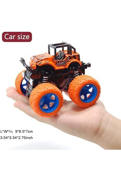 SCIENISH 4 Pack Monster Truck Toys for Boys and Girls, Inertia Car Educational Toy Cars, Friction Powered Pus
