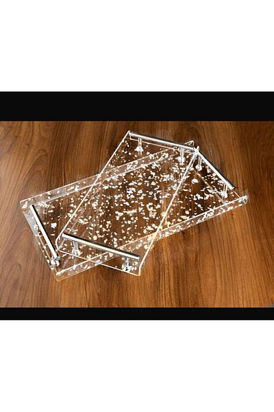 TOHFAT-AL MAIDAH Luxury Acrylic Tray Set 2 Pieces