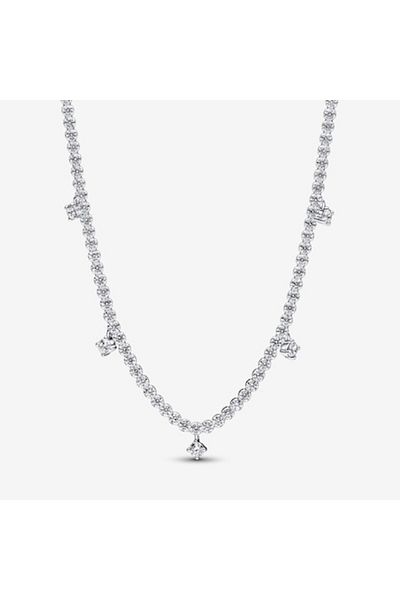 Pandora Colier elegant Pandora din Argint 925 cu pietre individuale Pave - 43cm
