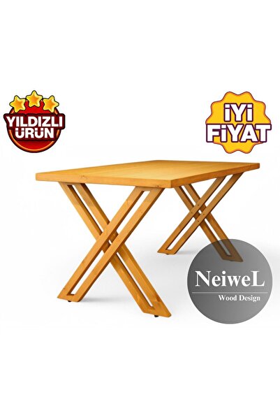 Neiwel Tia Doğal Ahşap Mutfak ve Yemek Masası-70-100(Ebat Seçenekli)