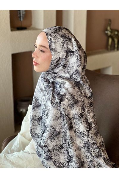 Modakaşmir شال من نسيج قطني منقوش من زيمهيري
