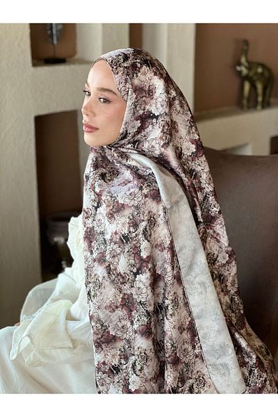 Modakaşmir شال من نسيج قطني منقوش من زيمهيري