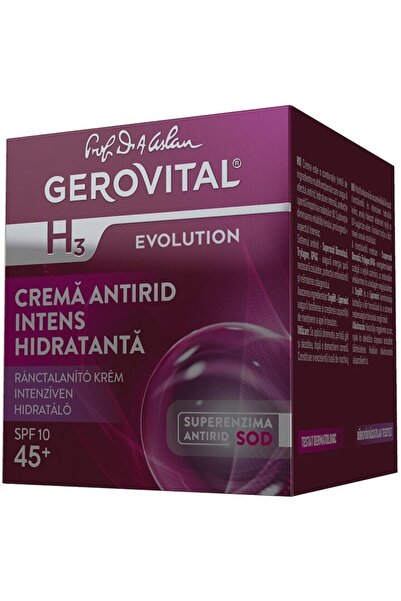 GEROVITAL Crema Antirid H3 Evolution Intens Hidratanta De Zi Cu Spf10, 50 Ml