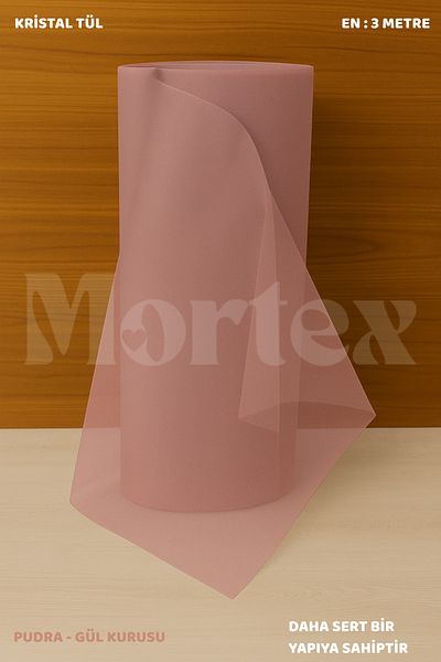 Mortex Τούλι Κρυστάλλινο Πούδρα 100x300 cm |   Αρραβώνας, Χένα, Γάμος, Πακέτο, Πόρτα και Διακόσμηση πάρτι