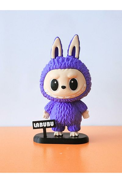 rmys Labubu Figure - with Stand - Dark Lilac