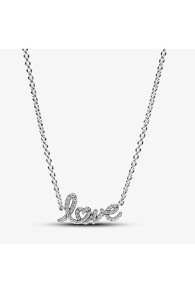 Pandora Colier Pandora stralucitor LOVE pave cu Zirconiu din Argint 925 - 45cm