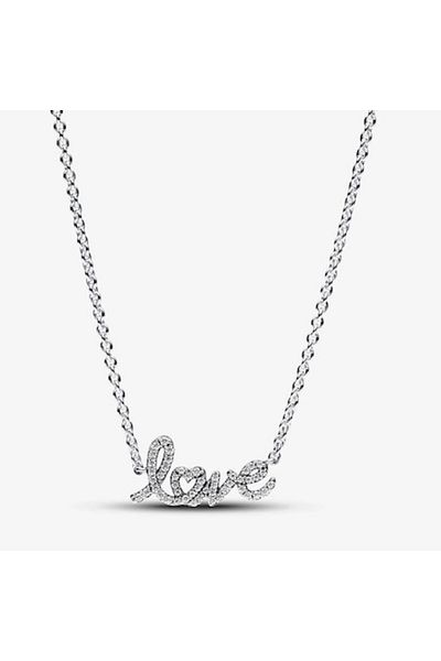 Pandora Colier Pandora stralucitor LOVE pave cu Zirconiu din Argint 925 - 45cm